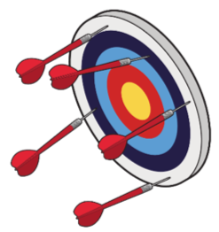 A photo of bulls-eye