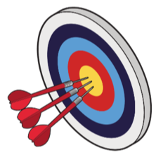 A photo of bulls-eye